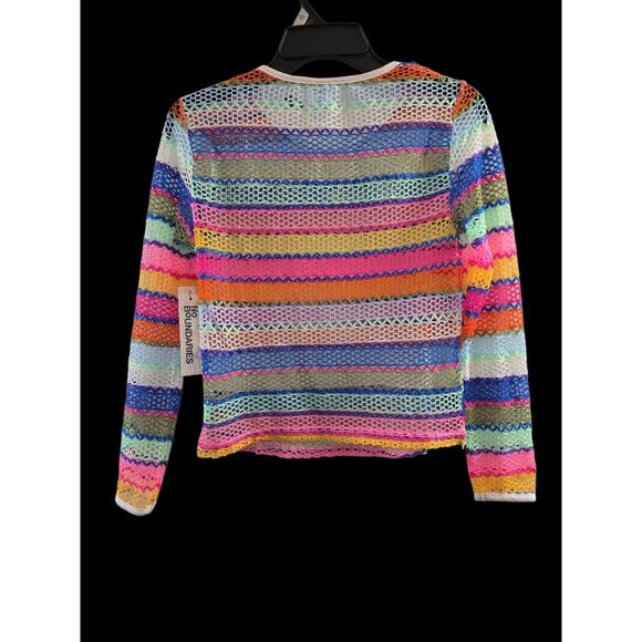 NWT Juniors Crochet Long Sleeve Cover-Up Top – Size XXS - Picture 4 of 4